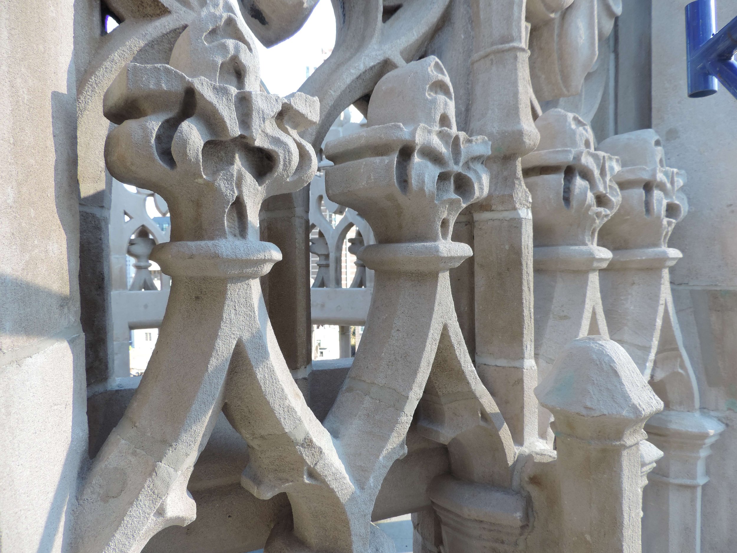 A detail of the restored bell tower. Photo courtesy of Walter B. Melvin Architects