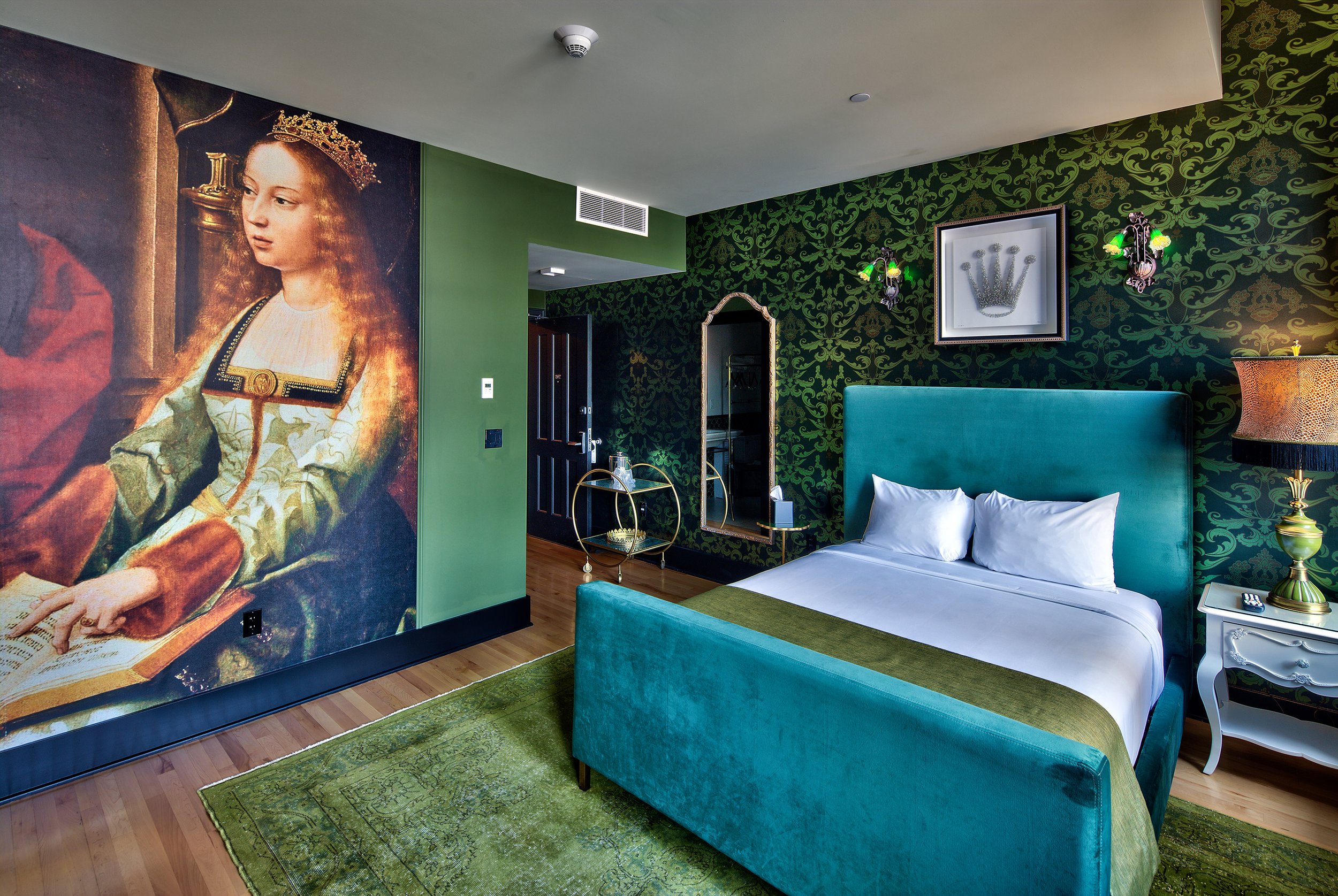 After renovation: Green with Envy hotel room. Photo by Gene Avallone