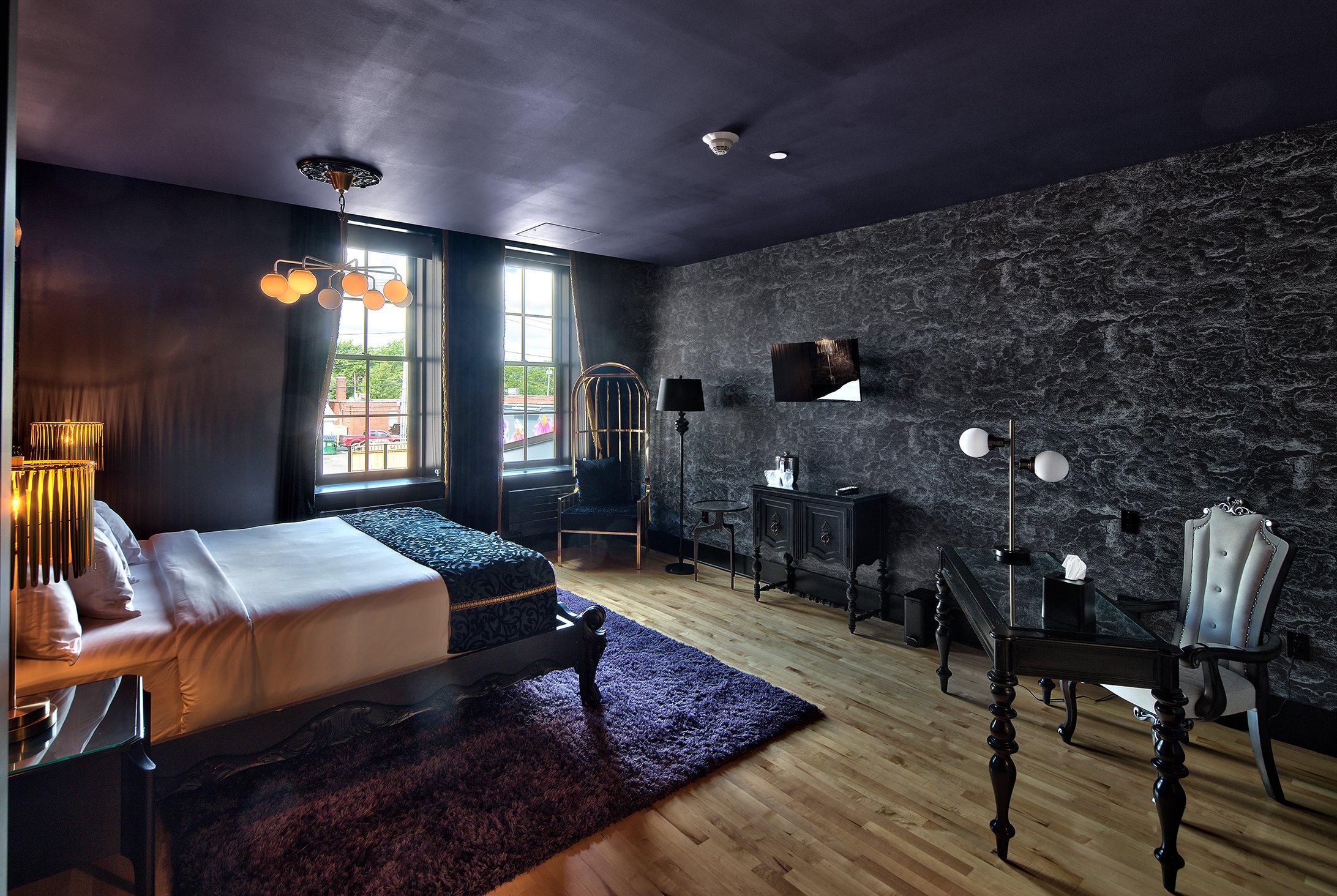 After renovation: Dark Arts hotel room. Photo by Gene Avallone