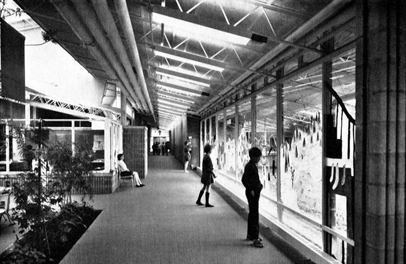 Interior John W. Chorley Elementary School via  Paul Rudolph Foundation  