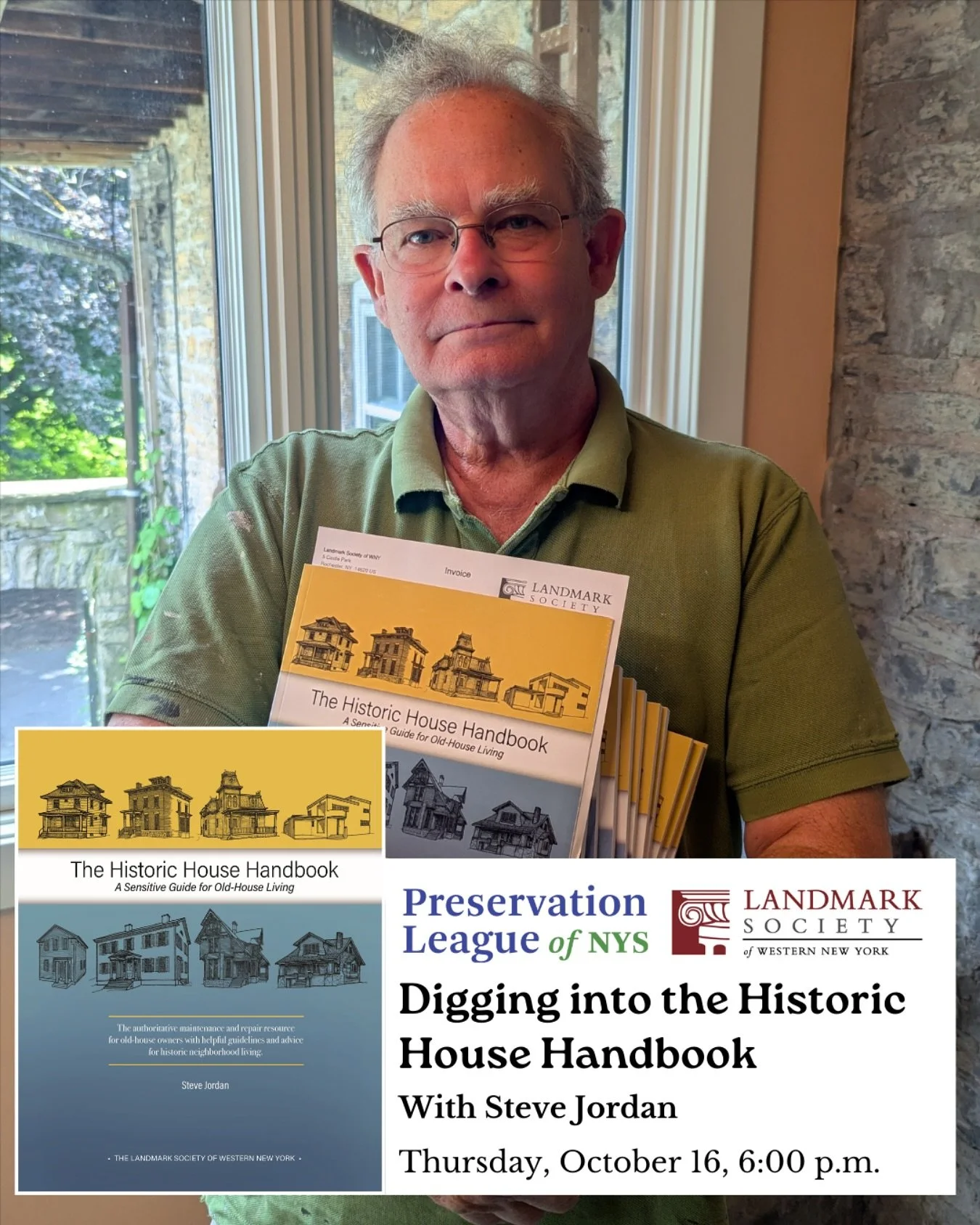 Tonight! Join us, @landmarksociety, and wood window expert Steve Jordan as we dig into The Historic House Handbook. Steve will be joined by @ittybittybungalow and Ellen Olah, who are both undergoing their own old house renovation adventures. Link in 