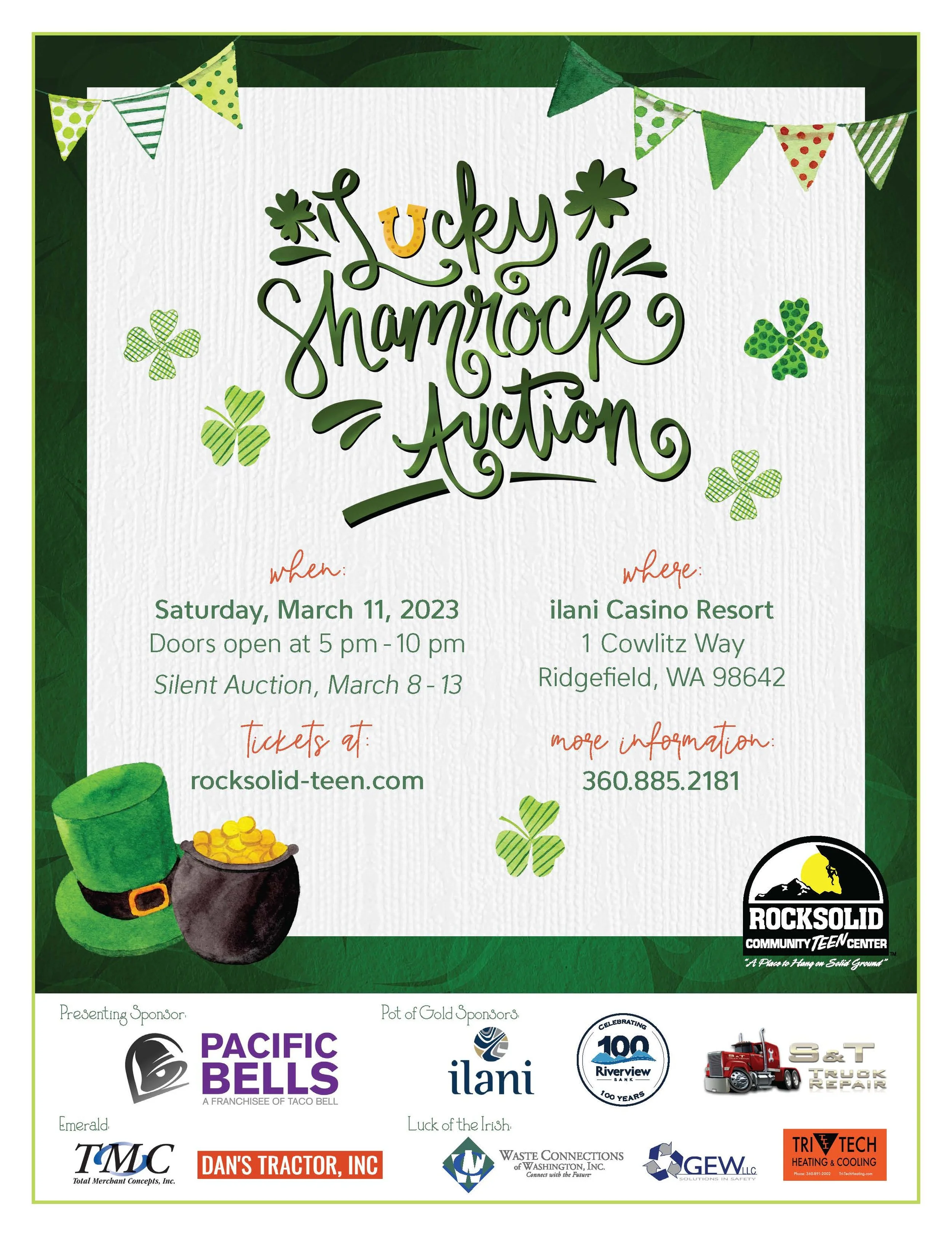 March 11, 2023 Lucky Shamrock Auction