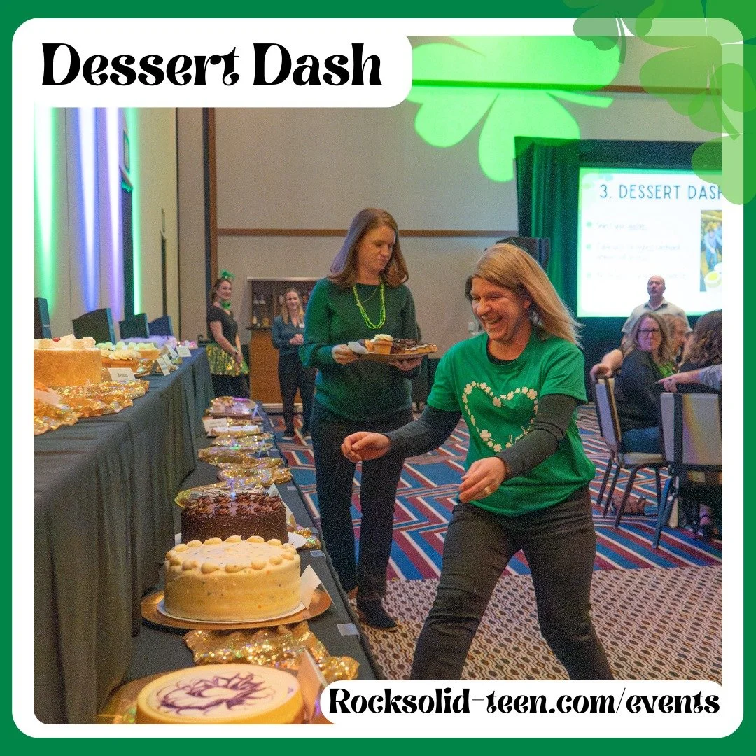 Before you dash for these desserts, you must dash to get your tickets! 

You won't believe the special guests who made our dessert this year! Any guesses? 👀

Get your tickets now - https://rocksolid-teen.ejoinme.org/Home26
