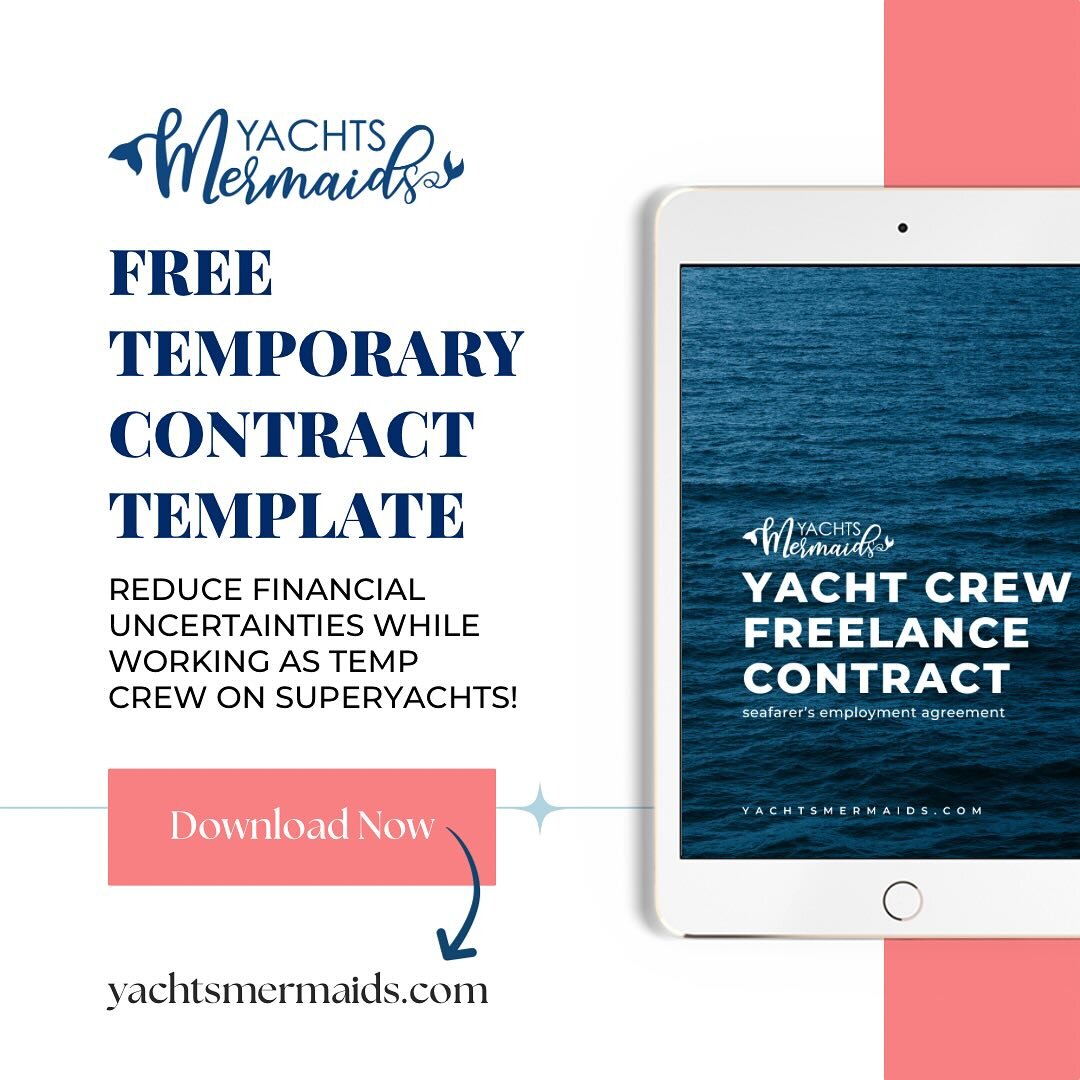Having a contract/seafarers employment agreement while working onboard as a freelancer/temp crew is essential to reduce financial uncertainties and ensuring your basic rights at sea are honored.

Get the editable YM Freelance Contract Template here 
