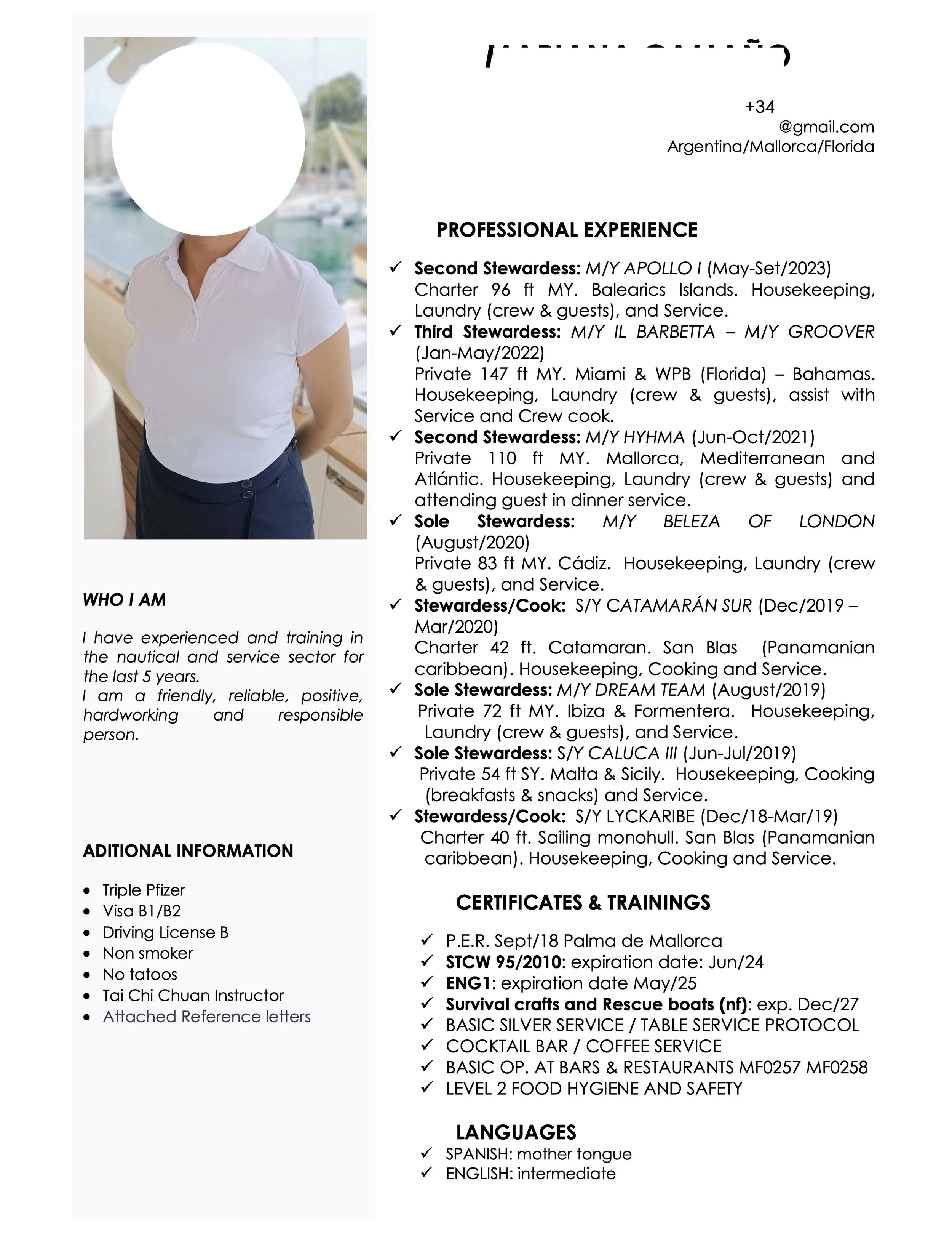 Model Cv Writing Service CV Writing Services — Yachts Mermaids