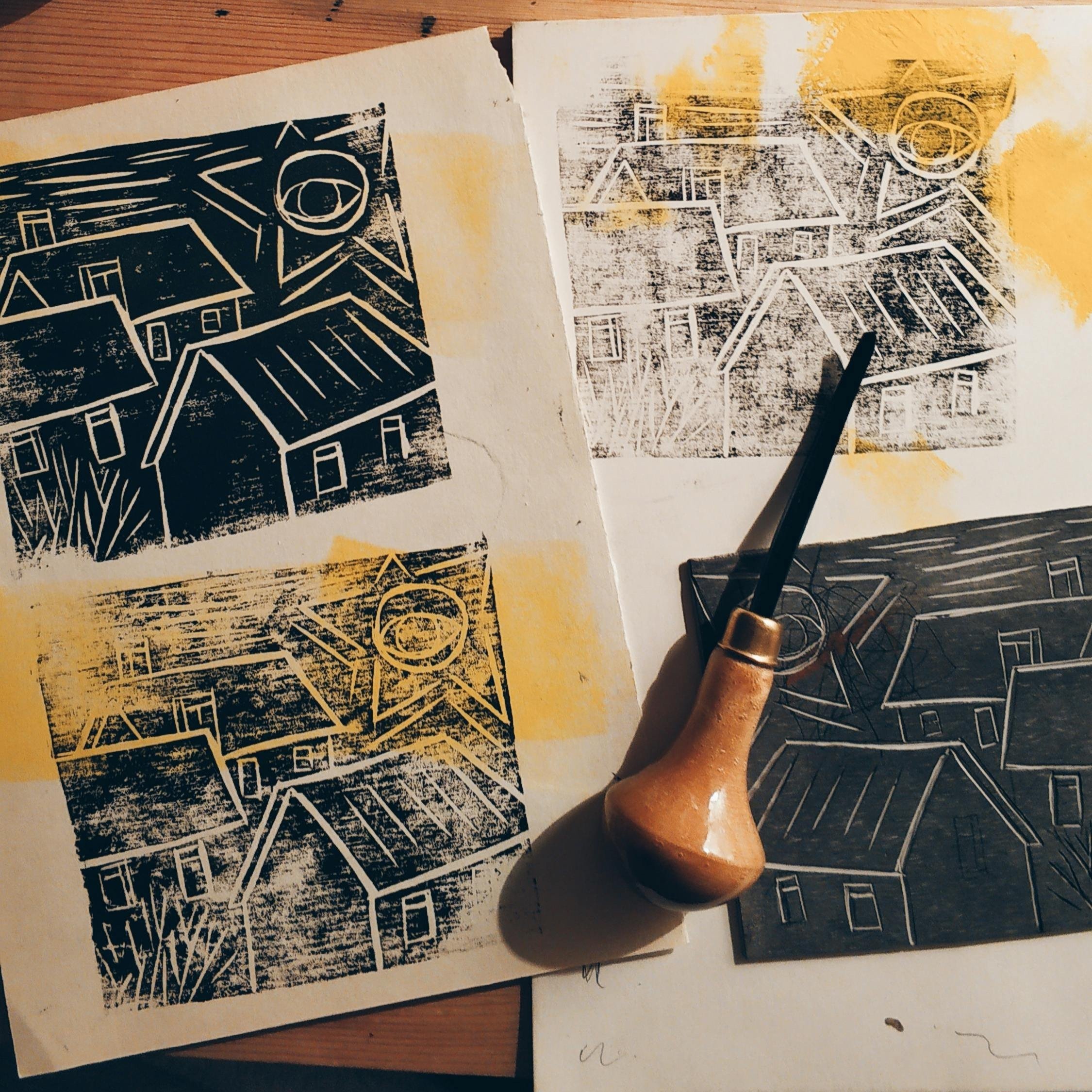 Lino Cutting Tool Set of 6 - Block Printing Tools - The Art Scene