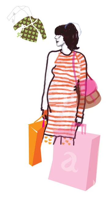 Illustration, pregnant / children´s clothes