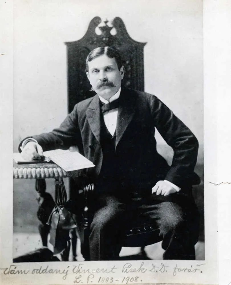 Reverend Vincent Pisek, 1908. Photo credit: Jan Hus Presbyterian Church Archives.