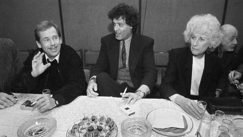 Vaclav Havel, Tom Stoppard, Olga Havlova