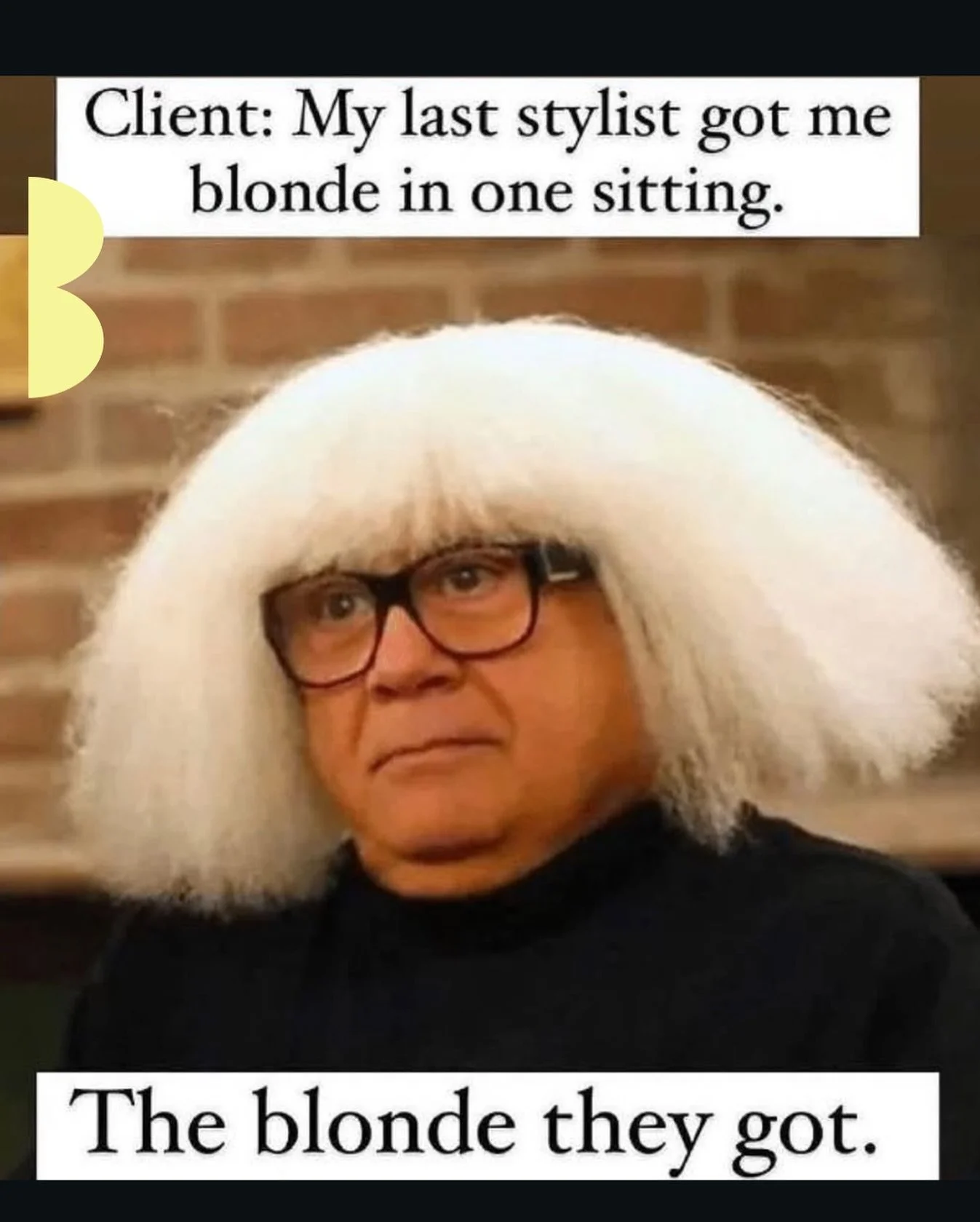 Your dream blonde shouldn&rsquo;t come with a punchline. 🤷&zwj;♀️ Ready to go from meme to masterpiece?
.
 Book your blonde transformation at BELLIBONE Salon&mdash;where the right blonde is done right!
.
.
 #BlondeGoals #BelliboneSalon&rdquo;