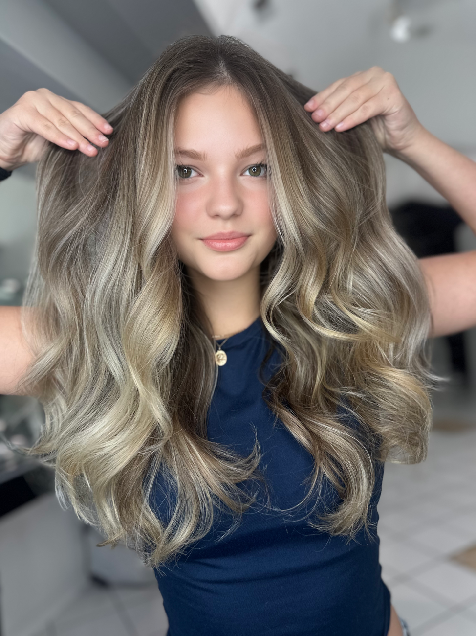 Blonde balayage by experts at Bellibone Salon in Bergen County, NJ.