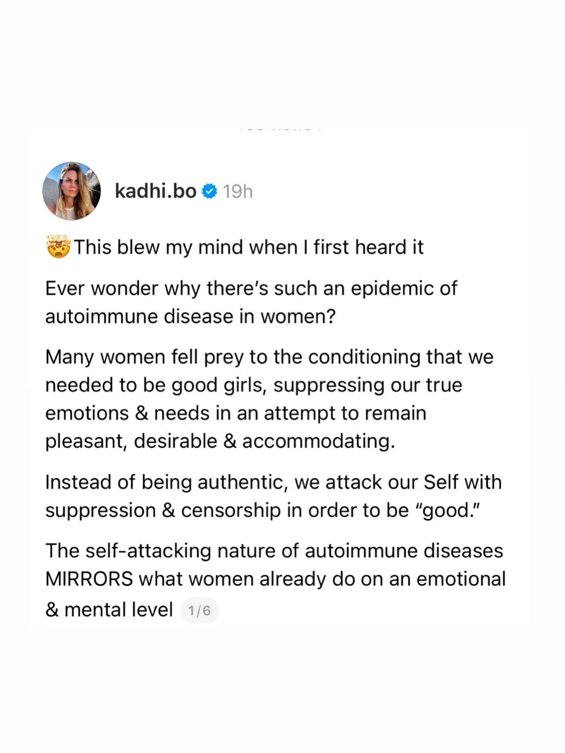 How many of you attribute your fatigue or illness to the ways you may be suppressing your true emotions or needs, stifling your voice, doing things you know aren&rsquo;t right for you, accommodating/pleasing others before yourself&hellip;etc?

Also, 