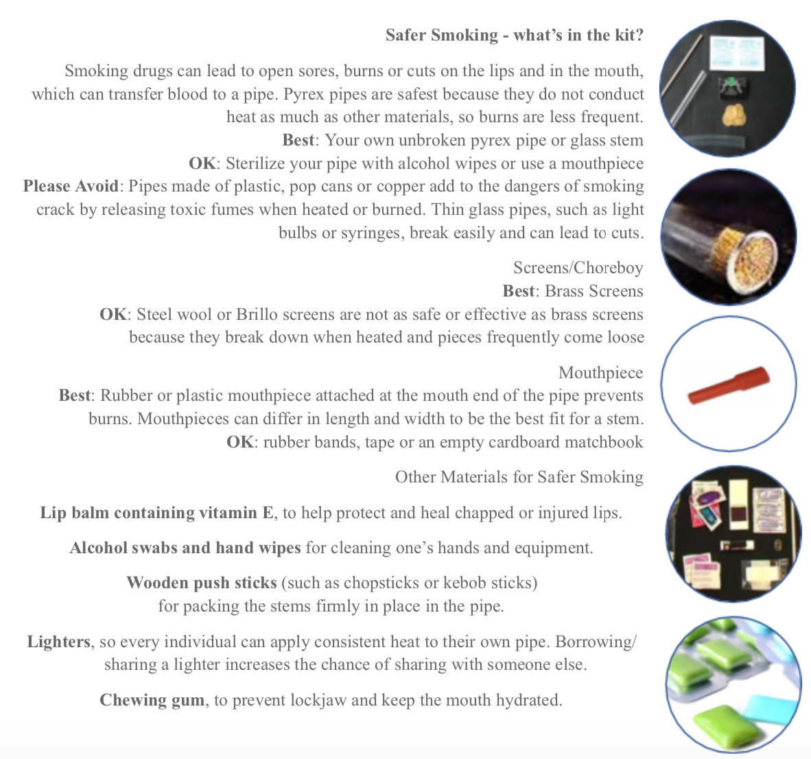 Safer Smoking Kits