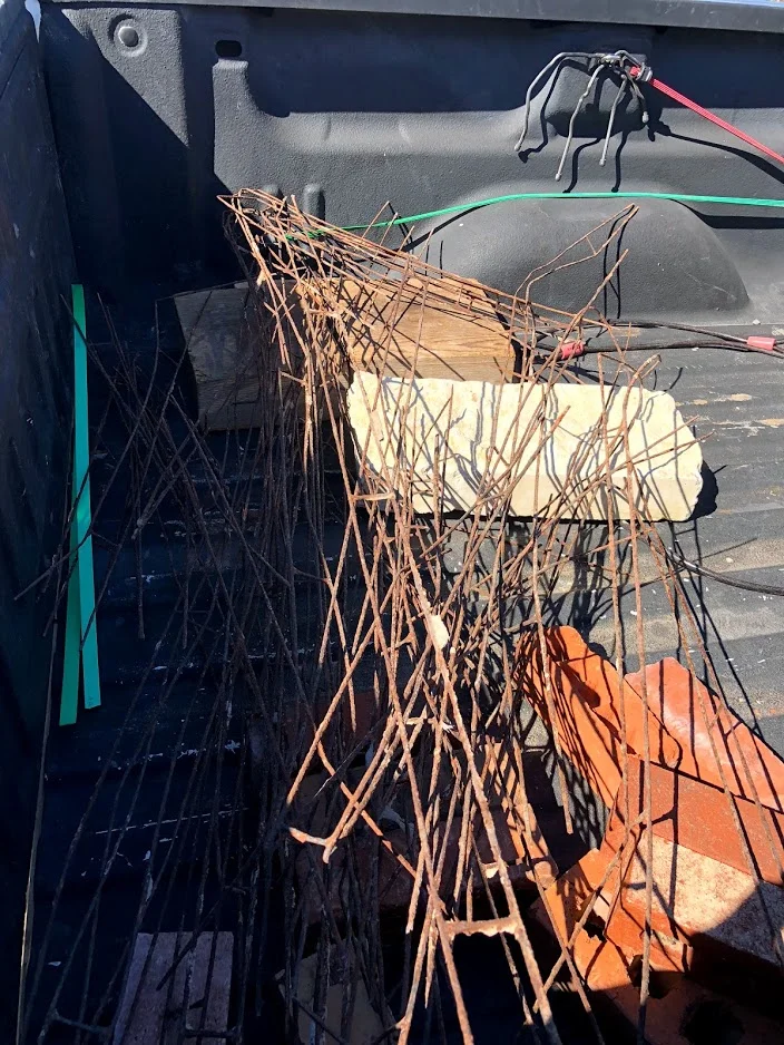 Rusted Track Wire Inside Panels