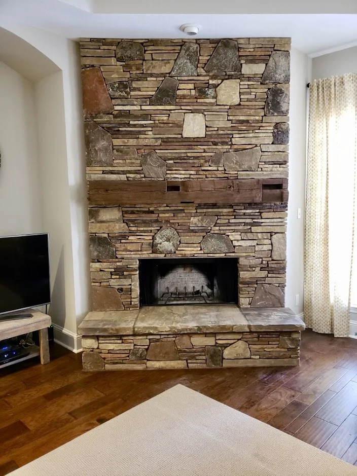 Thin Drystack Fireplace