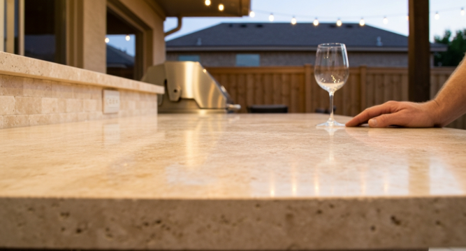 Travertine Outdoor Kitchen Countertops: Highest Quality Option for Entertaining Spaces?