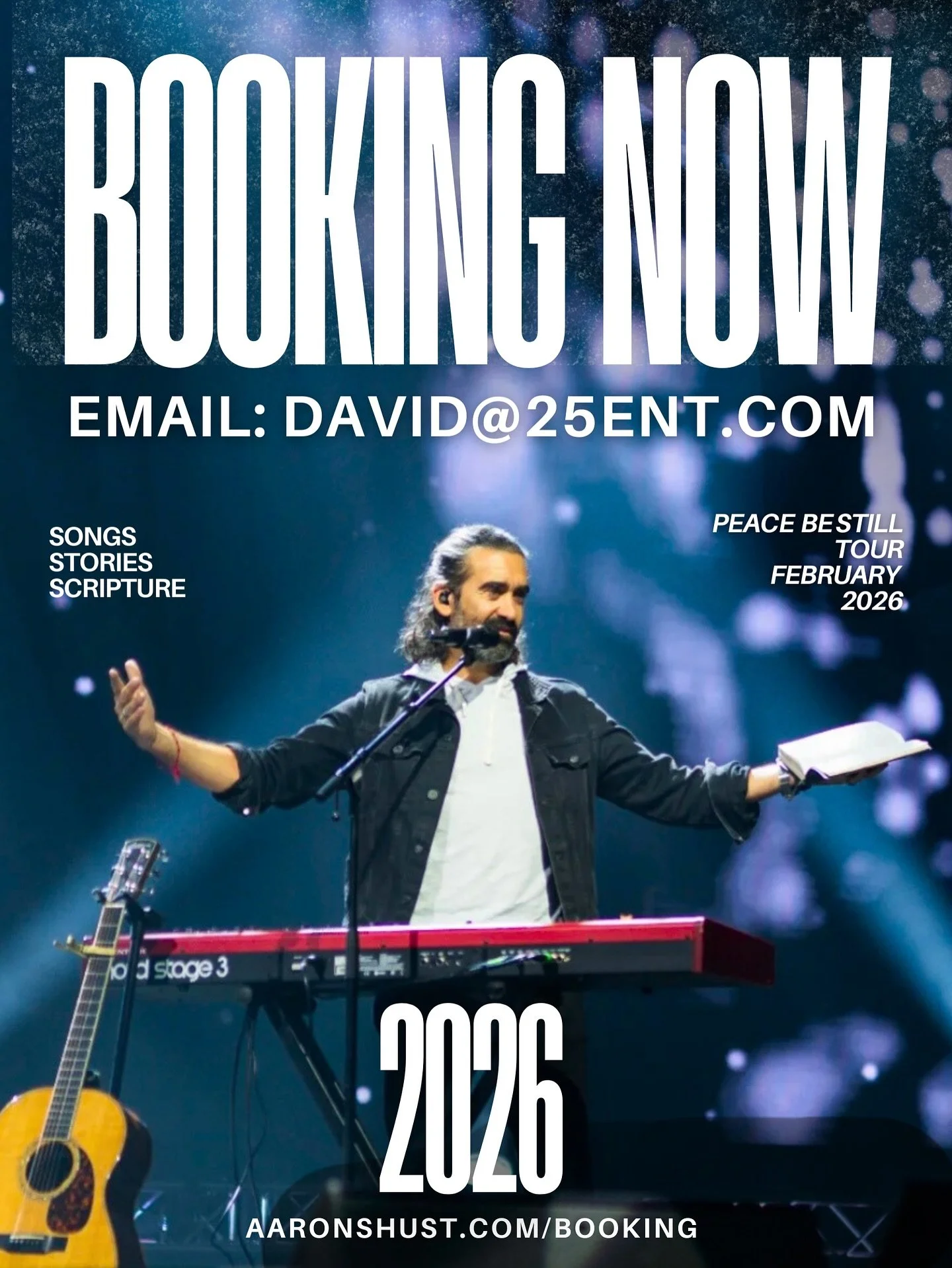 I&rsquo;d love to share of an evening full of music, stories, and God&rsquo;s Word with your church / congregation this year! Email us today if you&rsquo;d be interested in hosting a concert! david@25ent.com

📸  by @bgea 
&mdash;&mdash;&mdash;&mdash