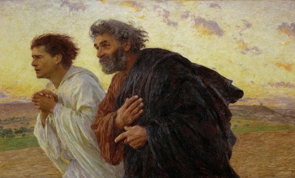 🖼️ 
I&rsquo;ve always loved this painting. 

&ldquo;The Disciples Peter and John Running to the Sepulchre on the Morning of the Resurrection.&rdquo;

By Eug&egrave;ne Burnand (1898)

📖 
&ldquo;So Peter went out with the other disciple, and they wer