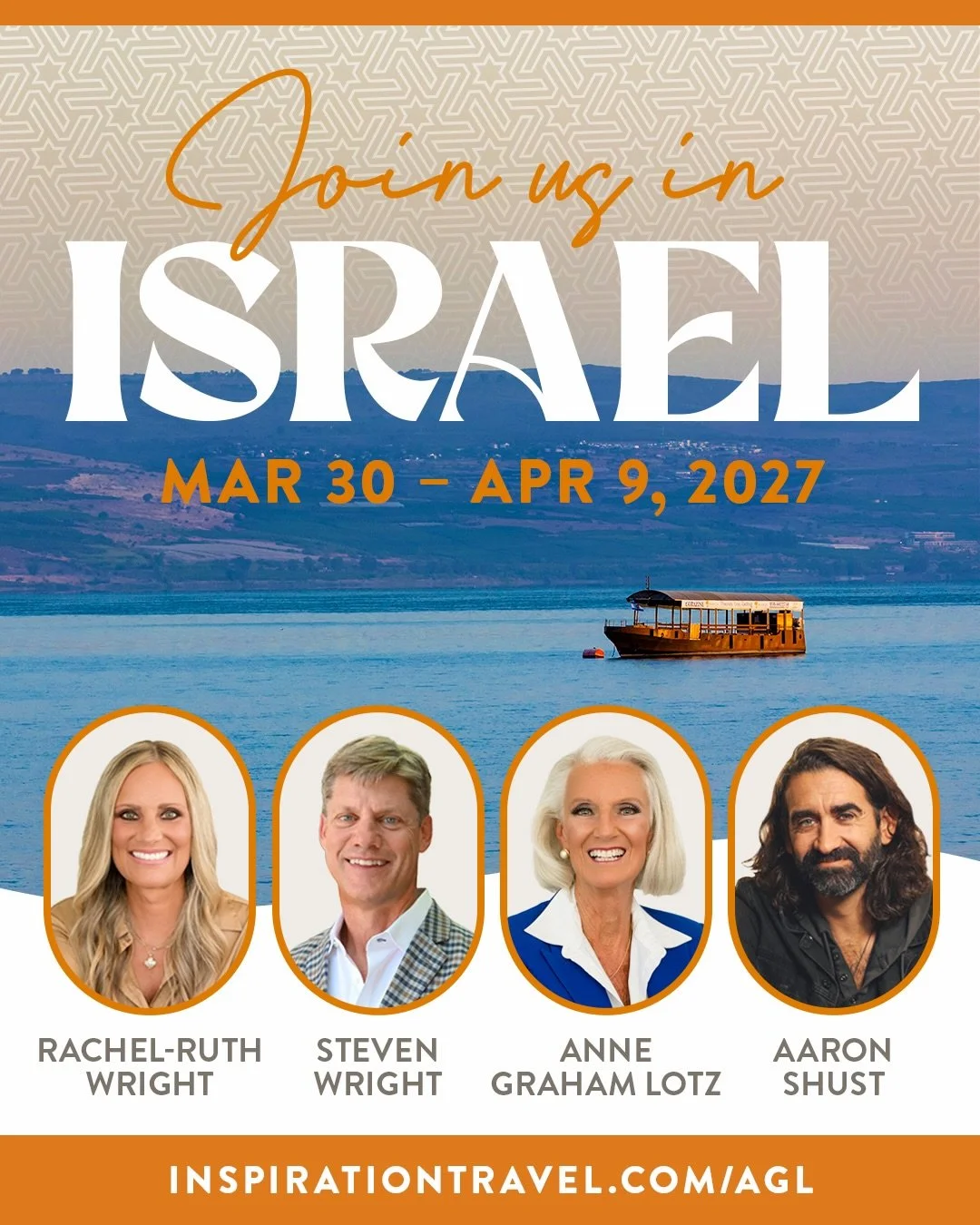 Thrilled to join my good friends in Israel this coming Spring. Come with us! Walk where Jesus walked! Step into God&rsquo;s stories in Israel! 

inspirationtravel.com/agl