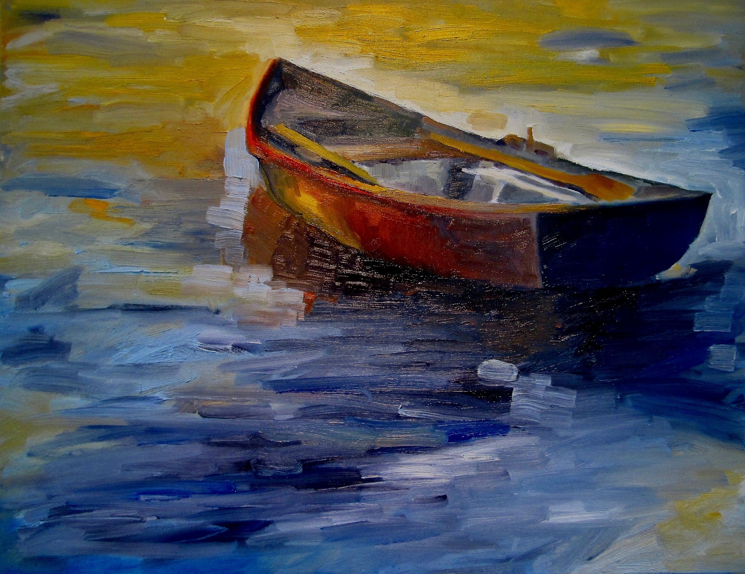 Boat with yellow, 2018