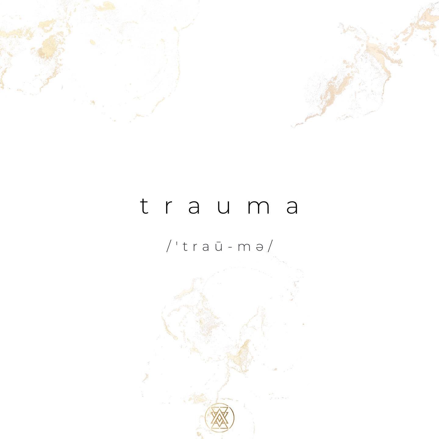 trauma literally means wound. ⁣
⁣
it&rsquo;s a term that refers to any disturbing life experience that threatens your sense of safety + can wound.⁣
⁣
trauma can include: natural disasters, accidents, war (soldier or civilian in a country of war), IPV