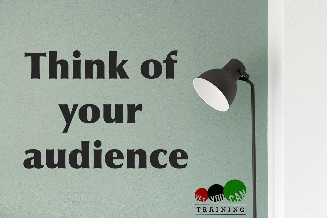 Last week I announced I&rsquo;m doing a 5 part mini-series to help you make public speaking easier! 

Here&rsquo;s # 2 in the series. 

Before you even put pen to paper (finger to keyboard more like!) think with your audience's head.

(When I say 'ta