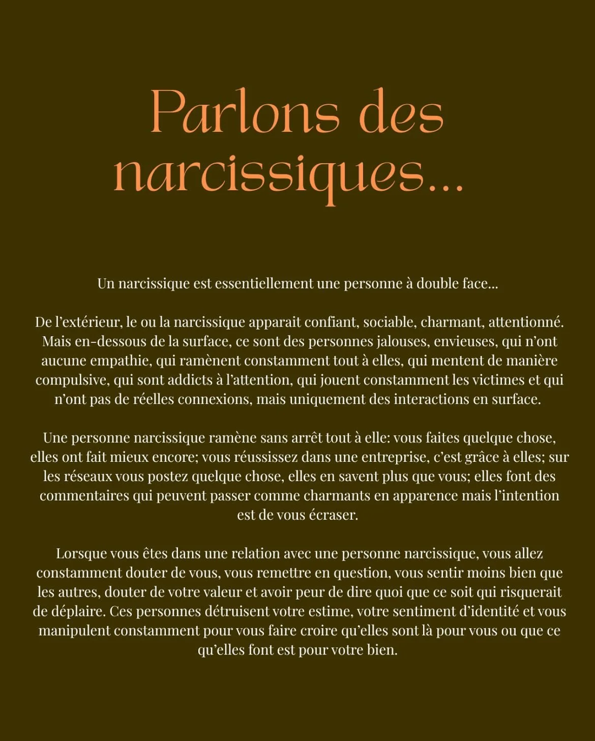 J&rsquo;ai toujours eu une relation extr&ecirc;mement difficile avec ma m&egrave;re. Je reconnaissais la relation toxique, la constante jalousie, envie, l&rsquo;humiliation &agrave; la moindre occasion;  en m&ecirc;me temps je compatissais &agrave; s