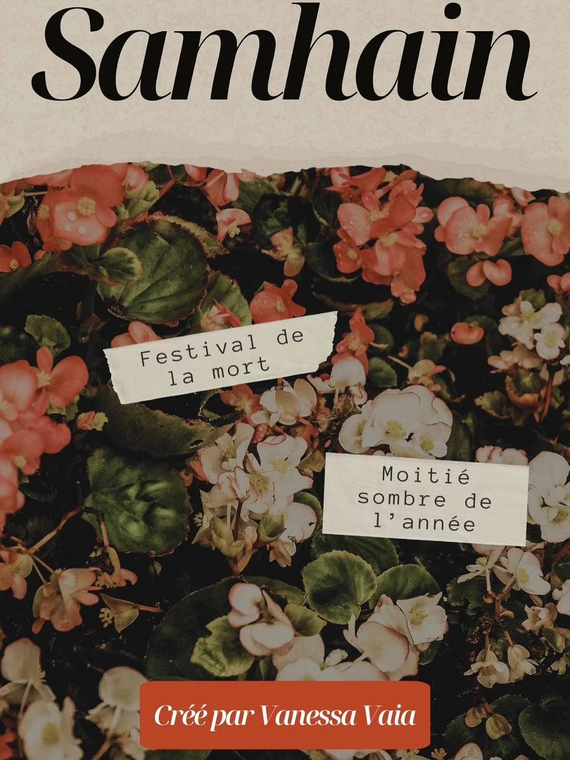 Joyeux Samhain! ✨🍂

Samhain marque l&rsquo;entr&eacute;e dans la partie sombre et froide de l&rsquo;ann&eacute;e. Sur le plan spirituel et psychologique, nous descendons dans le monde d&rsquo;en-bas, le monde des ombres, des d&eacute;funts, des fant