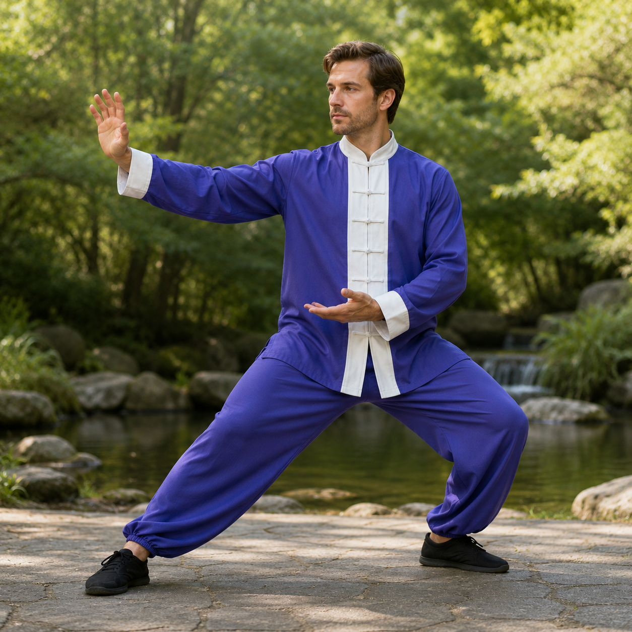 Martial Arts Presentation-Uniform with contrasting front panel
