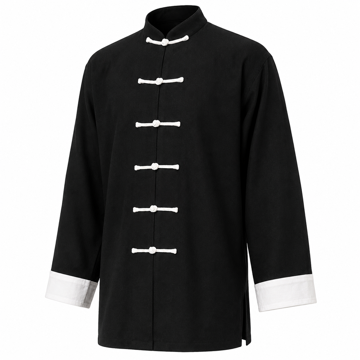 Wing Chun Shirt -long-sleeved kung fu shirt with white-trim