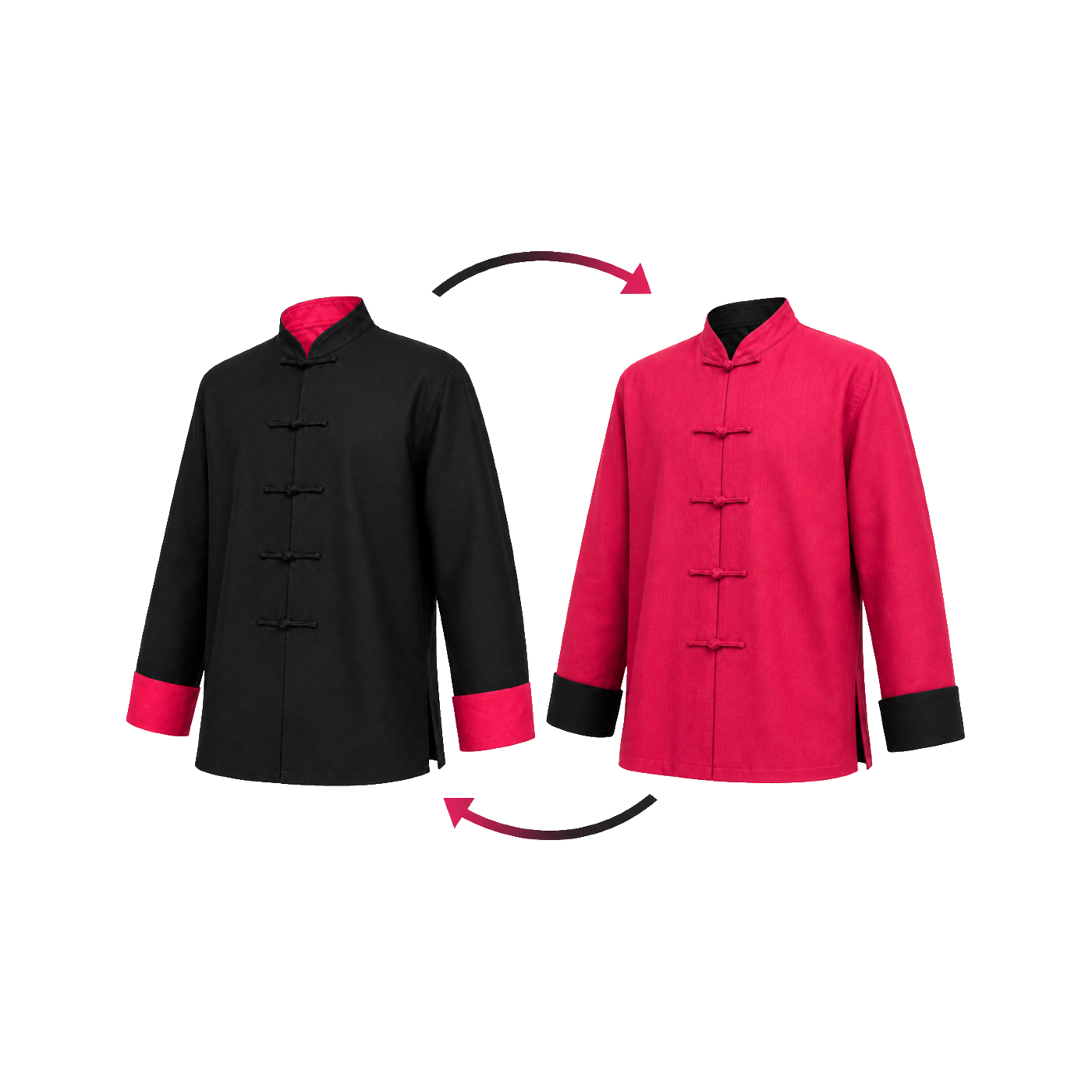 Reversible Martial Arts Jacket black-red
