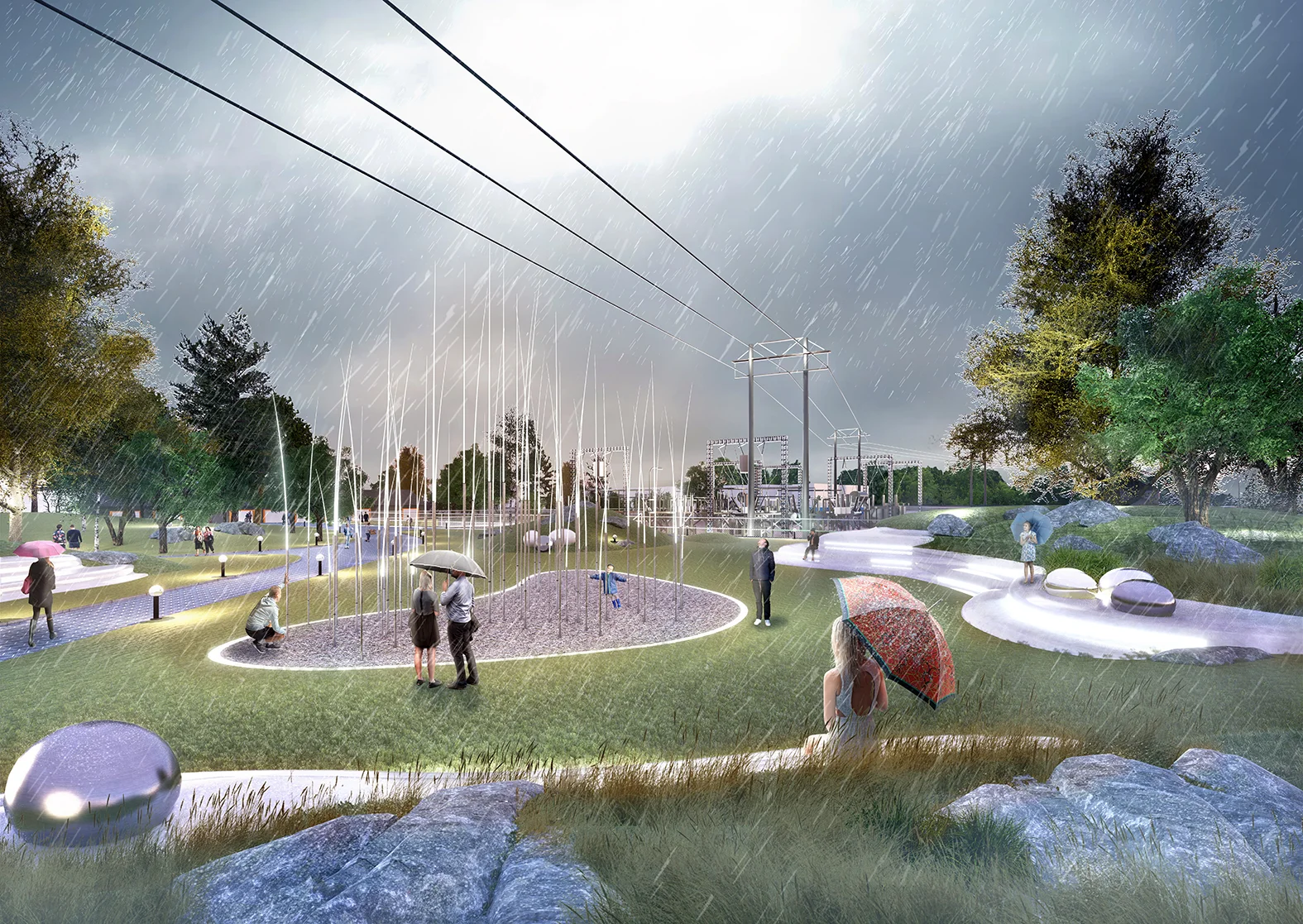 Vattenfall park (vy mot söder)