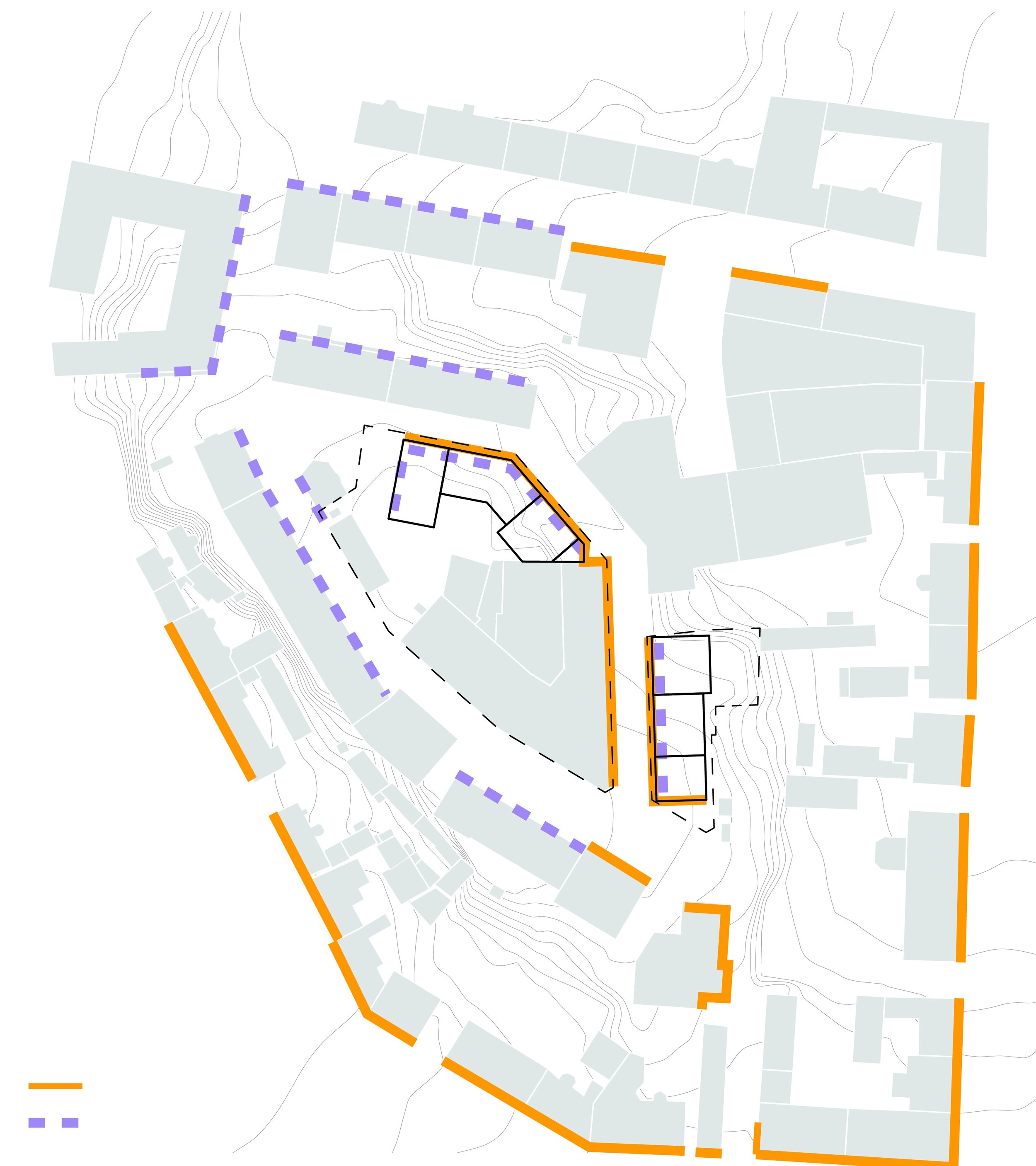 Möt upp staden och bostadshusen