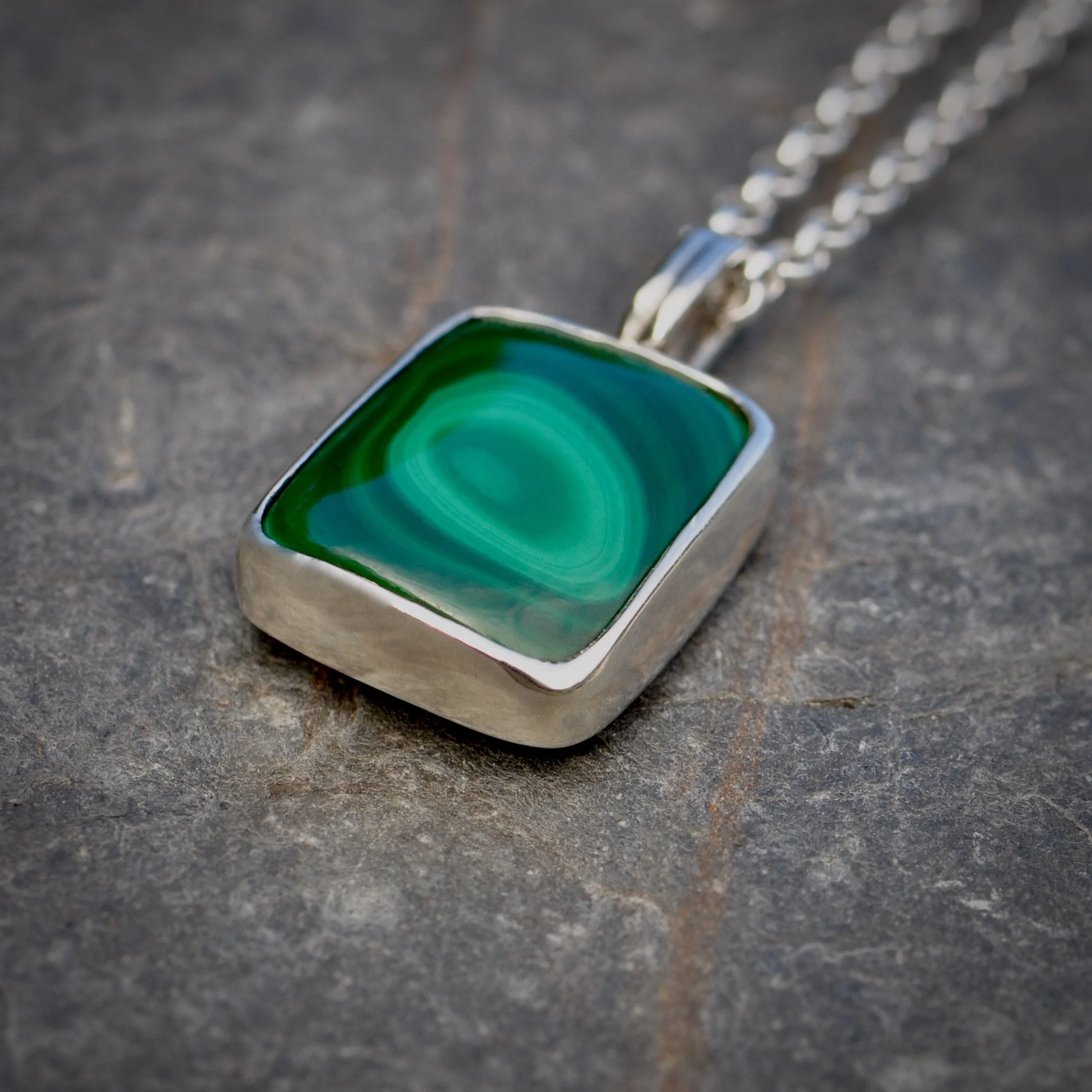 Malachite LOVE Pendant