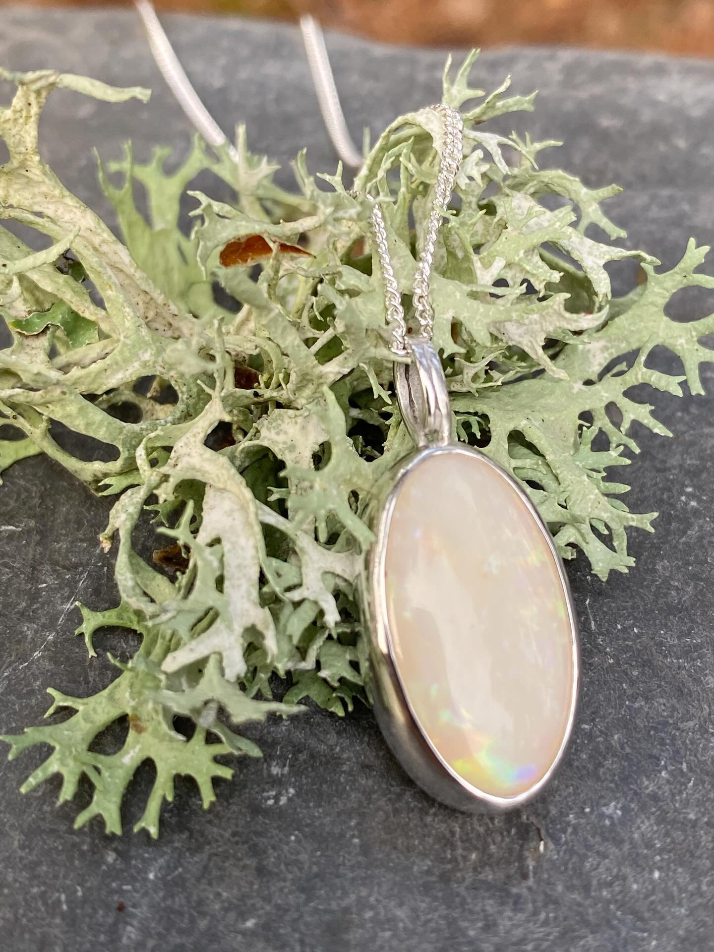 This one took some brave girl pants! I was asked to reset this incredible #australianopal in a simple silver setting. The client was gifted the opal as part of a gold claw set pendant by her mother 55 years ago, but didn&rsquo;t like the setting so n