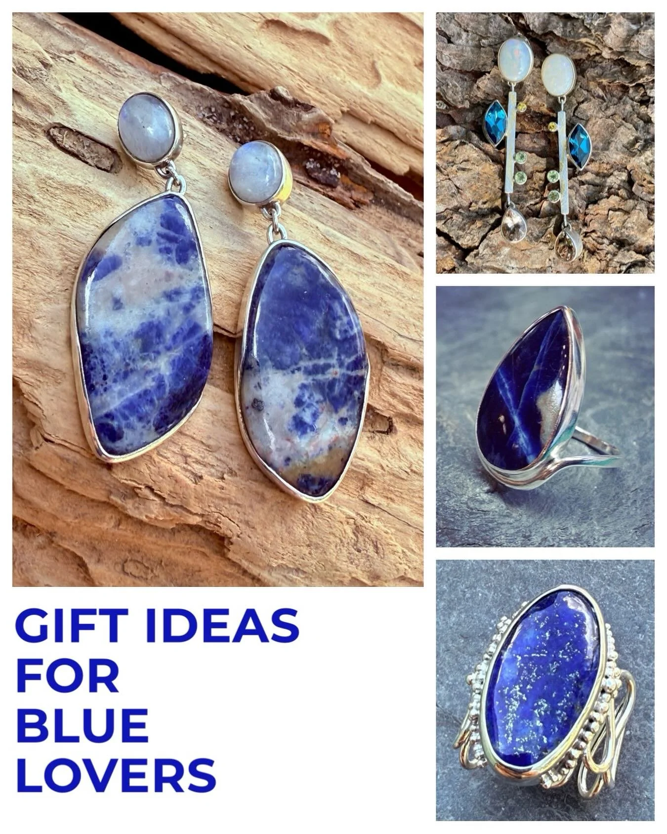 Lots of celebration coming up in March. Here are some lovely blue things 💙 
.
#bluejewellery #handmadejewellery #newforestjewellery