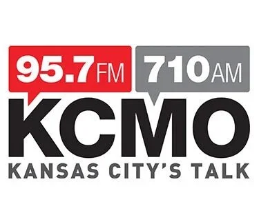 KCMO logo with 95.7 FM and 710 AM frequencies, labeled as Kansas City's Talk.
