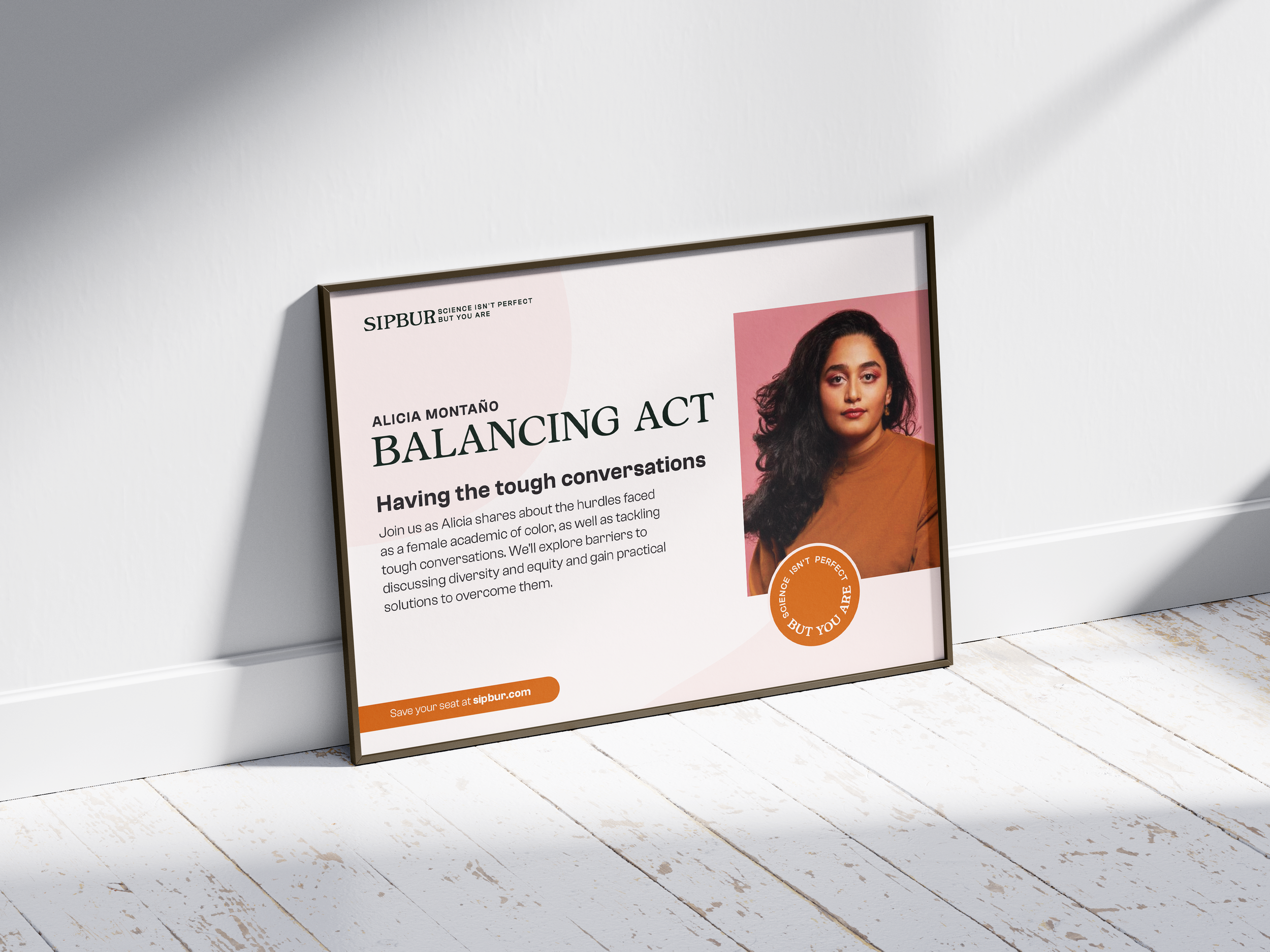 A mockup of a horizontal poster advertising a fictional event for SIPBUR.