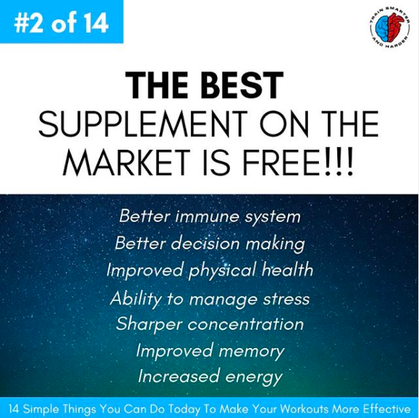 The number 1 supplement you can take is… FREE! 
