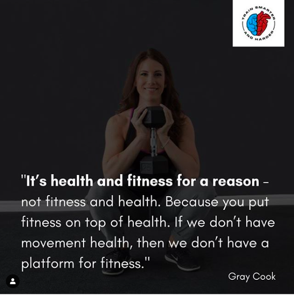 It's health AND fitness for a reason