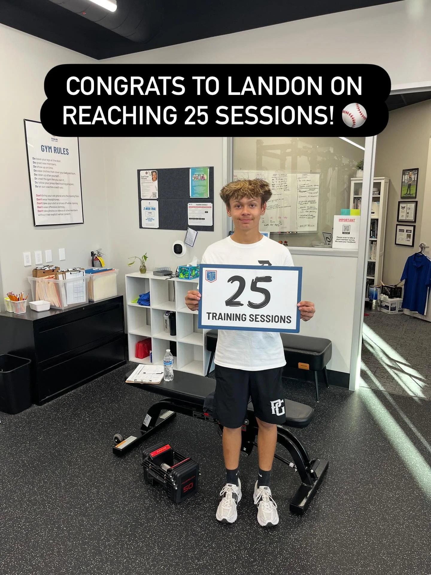 🎉 25 Sessions for Landon! 🎉 Landon is a baseball player in our sports performance program ⚾️