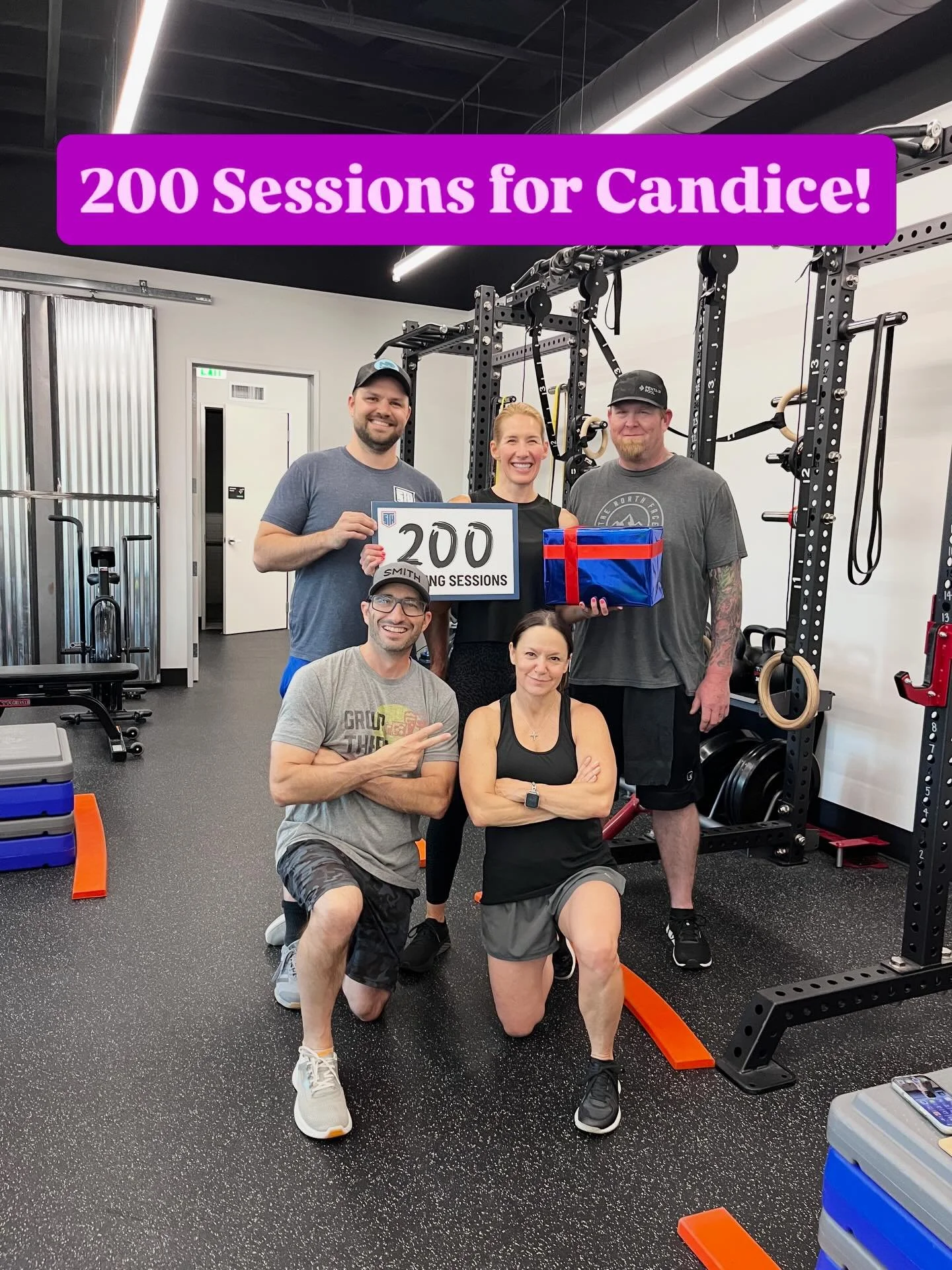 🎉 200 Training Sessions for Candice 🎉 Candice is a special part of our community and an inspiration to a lot of our members&mdash;she&rsquo;s unstoppable in the gym! Here&rsquo;s to many more training sessions with her special 5:30pm crew 😍