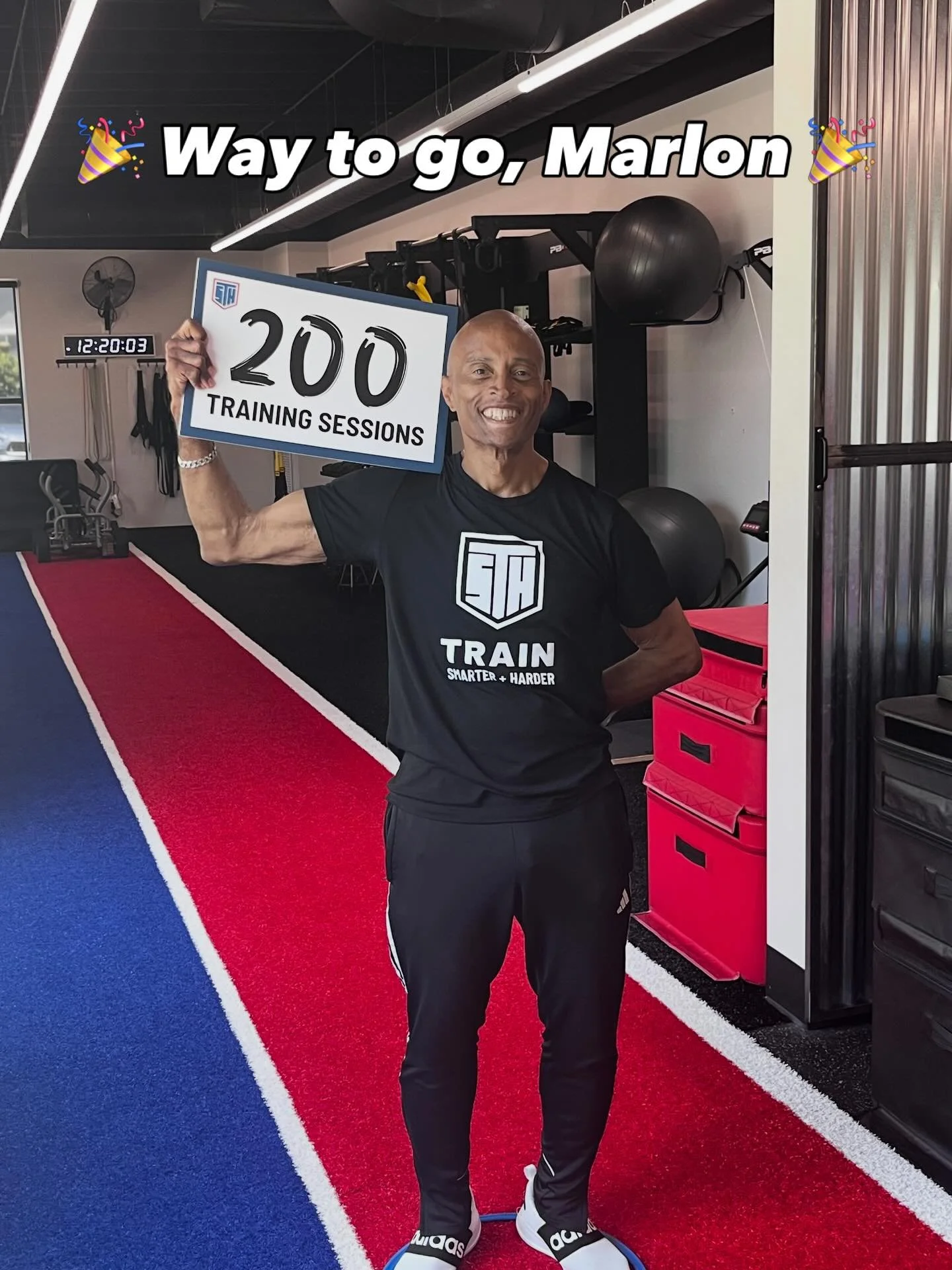 🎉 200 Sessions for Marlon 🎉  A few things you should know about Marlon: He shows up no matter what, he&rsquo;ll always do more reps than you tell him to, and he truly understands the power if taking care of his body.

Marlon brings the energy every