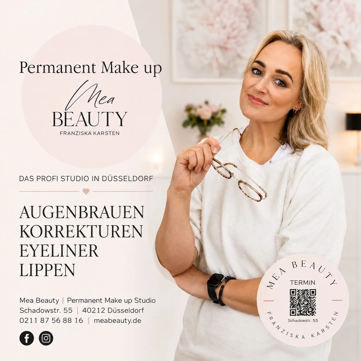 ✨ Willkommen bei Mea Beauty ✨

Sch&ouml;nheit beginnt mit Nat&uuml;rlichkeit. Bei Mea Beauty in D&uuml;sseldorf stehen Pr&auml;zision, &Auml;sthetik und individuelle Beratung im Mittelpunkt. Ob perfekte Augenbrauen, ausdrucksstarker Lidstrich oder na