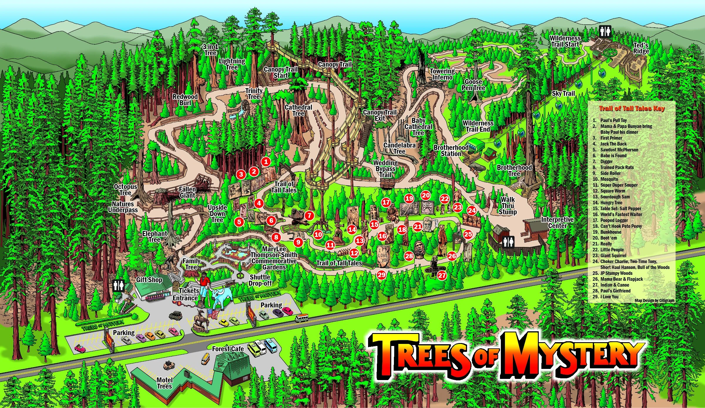 Citigraph Theme Park and Attraction Map Design Examples — Citigraph