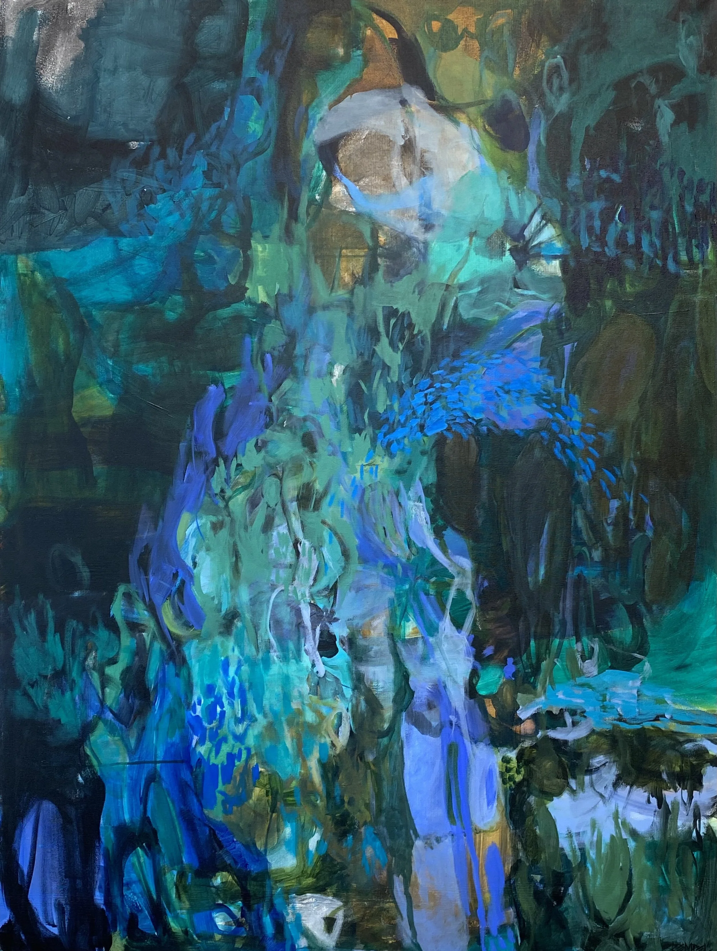 Head over heels 36x36in / oil on panel / SOLD