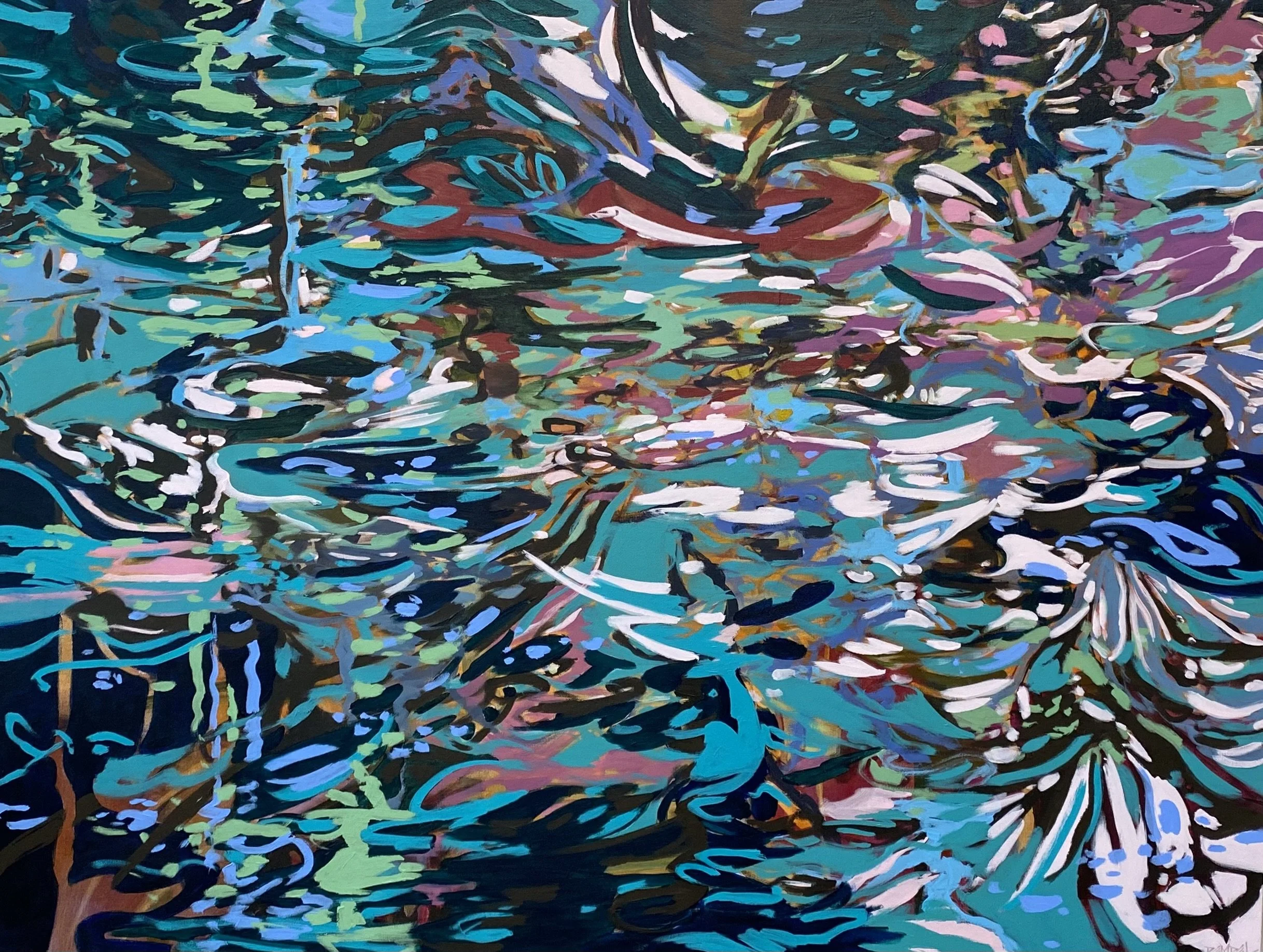 Head over heels 36x36in / oil on panel / SOLD