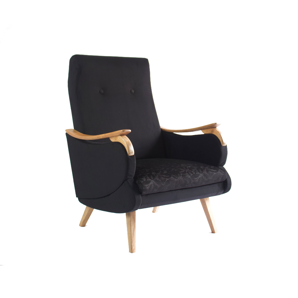 scheiden geur Onaangenaam Zwarte vintage fauteuil — Meublowski