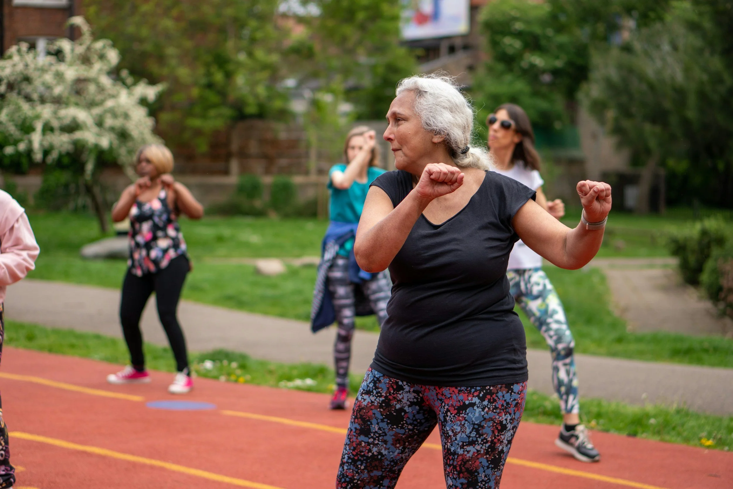 Adult woman exercising
