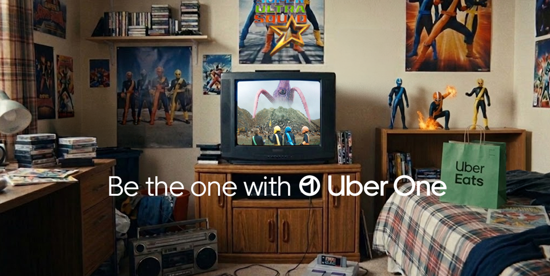  When you’re the one with Uber One, you get access to a range of special abilities and benefits. To demonstrate these unique abilities, we introduced an everyday Uber One member named Steven into an early '90s super sentai squad called the  Super Ult